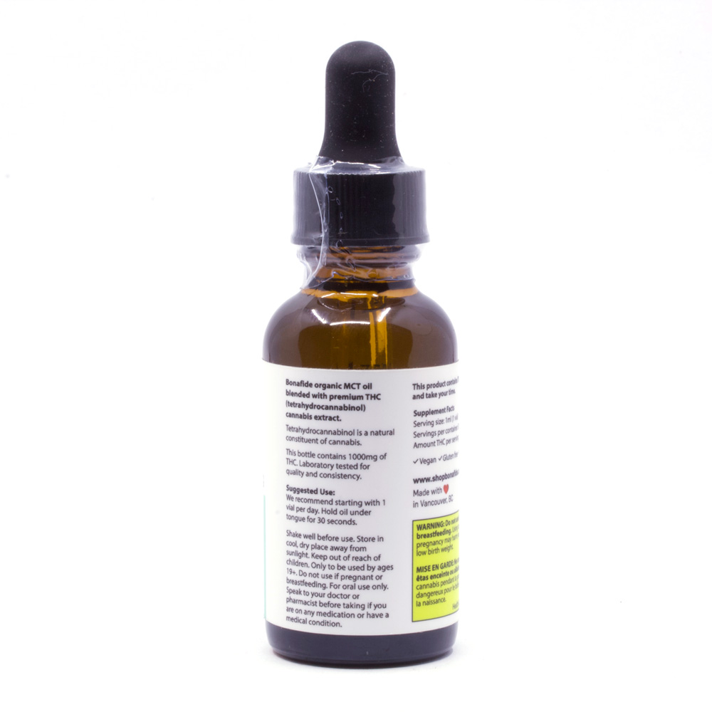 1000mg THC Full Spectrum Tincture by Bona Fide